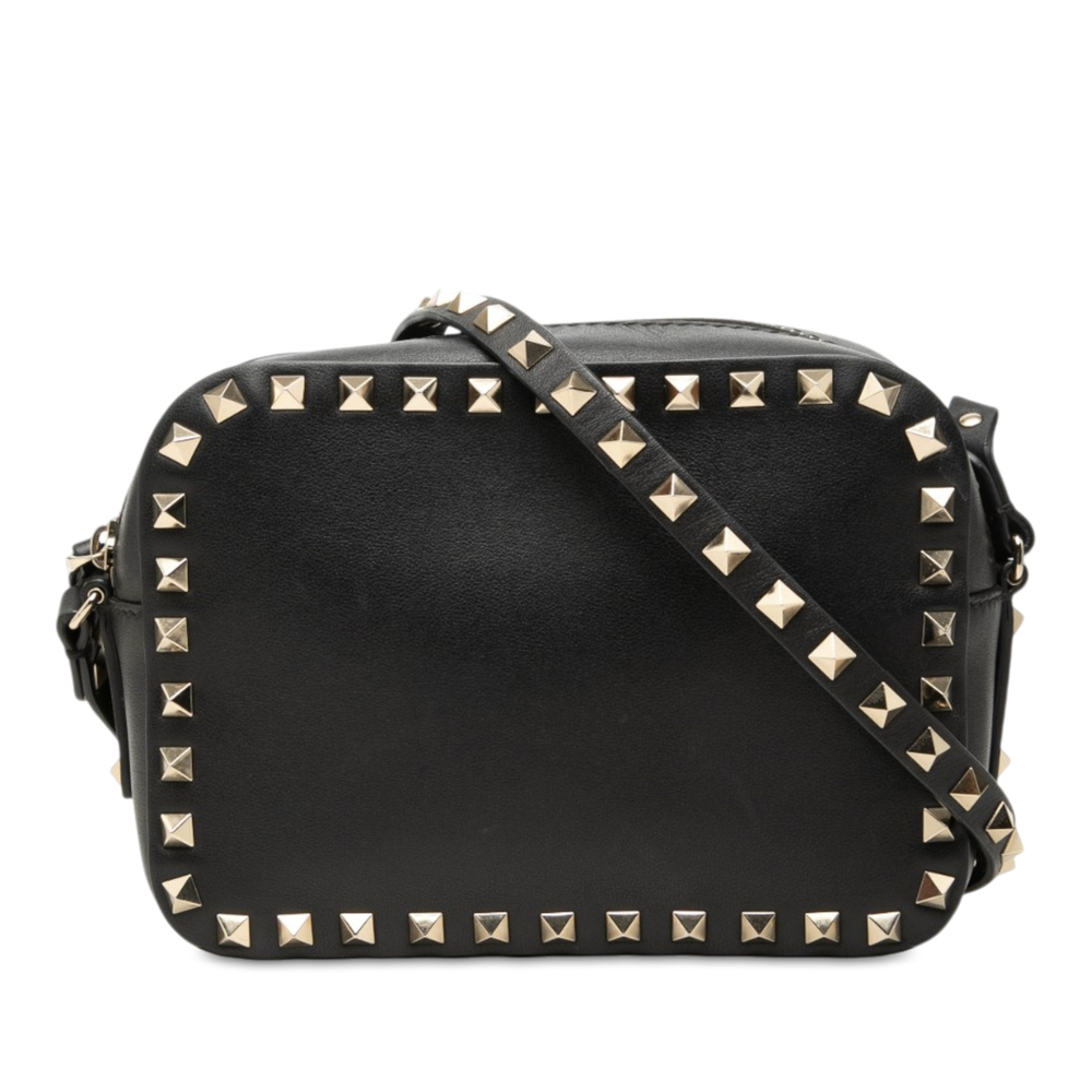 Pre-Loved Valentino Leather Rockstud Camera Bag